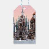Futuristische Stadt Geschenkanhänger (Rückseite)
