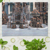 Futuristische Stadt Handtuch (Gefaltet)