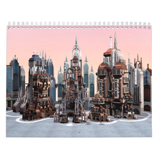 Futuristische Stadt Kalender (Titelbild)