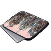 Futuristische Stadt Laptopschutzhülle (Vorne Knopf)