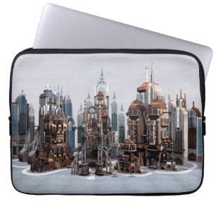 Futuristische Stadt Laptopschutzhülle