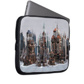 Futuristische Stadt Laptopschutzhülle (Vorne Rechts)