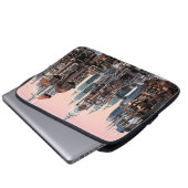 Futuristische Stadt Laptopschutzhülle (Vorne Knopf)