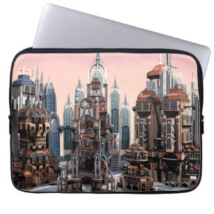 Futuristische Stadt Laptopschutzhülle