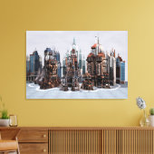 Futuristische Stadt Leinwanddruck (Insitu (Wohnzimmer))