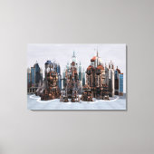 Futuristische Stadt Leinwanddruck (Vorderseite)