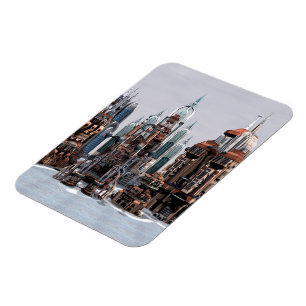 Futuristische Stadt Magnet
