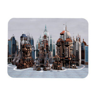 Futuristische Stadt Magnet