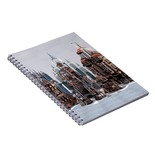 Futuristische Stadt Notizblock (Rechte Seite)