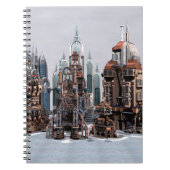 Futuristische Stadt Notizblock (Vorderseite)