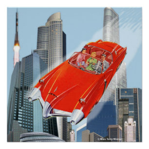 Futuristische Stadt Poster