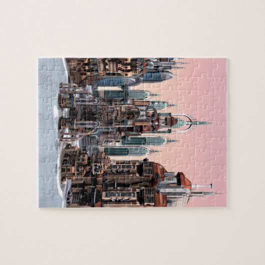 Futuristische Stadt Puzzle (Horizontal)