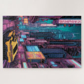 Futuristische Stadt Puzzle (Horizontal)