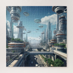 Futuristische Stadt Puzzle