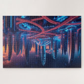 Futuristische Stadt Puzzle (Horizontal)