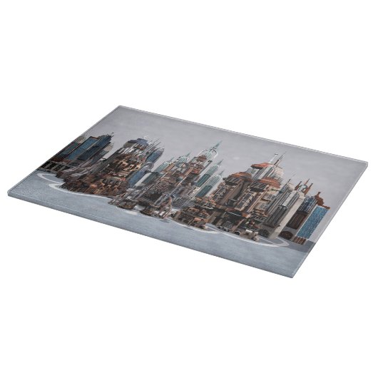 Futuristische Stadt Schneidebrett (Ecke)