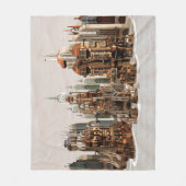 Futuristische Stadt Sci-Fi Fleecedecke (Vorderseite)