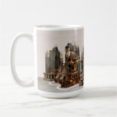 Futuristische Stadt Sci-Fi Kaffeetasse (Links)