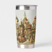 Futuristische Stadt Sci-Fi Thermobecher (Links)