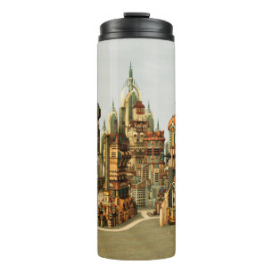 Futuristische Stadt Sci-Fi Thermosbecher