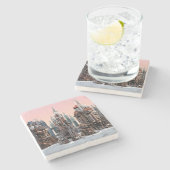 Futuristische Stadt Steinuntersetzer (Seitenansicht)