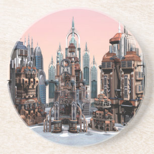 Futuristische Stadt Untersetzer