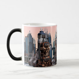 Futuristische Stadt Verwandlungstasse