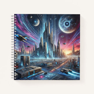 Futuristische Stadt & Weltraumzivilisation Notizblock