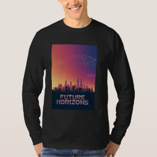 Futuristische Stadtlandschaft mit abstrakten Eleme T-Shirt