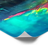 Futuristische Stadtlandschaft mit Gebäude, Mensche Poster (Ecke)