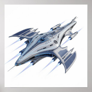 Futuristische Starship Poster