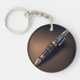 Futuristische Steampunk Style Fantasy Fountain Pen Schlüsselanhänger