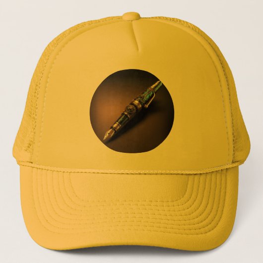 Futuristische Steampunk Style Fantasy Fountain Pen Truckerkappe (Vorderseite)