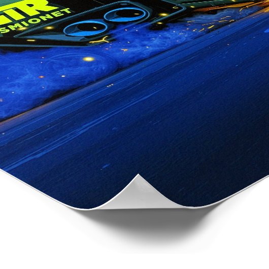 Futuristische Street Racer GTR Art Print Poster (Ecke)