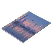 Futuristische Sunset Cityscape Notebook Notizblock (Linke Seite)