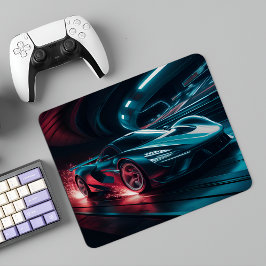Futuristische Supercar Neon Tunnel Mouse Pad Mousepad