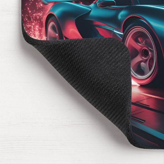 Futuristische Supercar Neon Tunnel Mouse Pad Mousepad (Ecke)