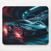 Futuristische Supercar Neon Tunnel Mouse Pad Mousepad (Vorne)