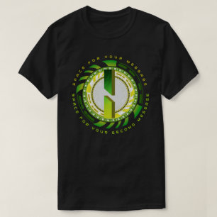 Futuristische Tech-Letter-I-Typografie mit benutze T-Shirt