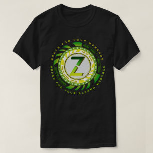 Futuristische Tech-Letter Z-Typografie mit benutze T-Shirt