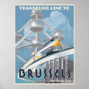 Futuristische Transport-Euro Linie Poster