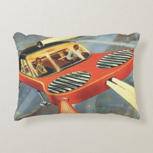 Futuristische Vintage Science Fiction Dekokissen