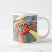 Futuristische Vintage Science Fiction Jumbo-Tasse (Rechts)