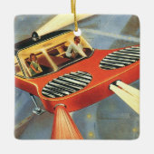 Futuristische Vintage Science Fiction Keramikornament (Vorderseite)