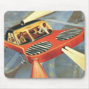 Futuristische Vintage Science Fiction Mousepad