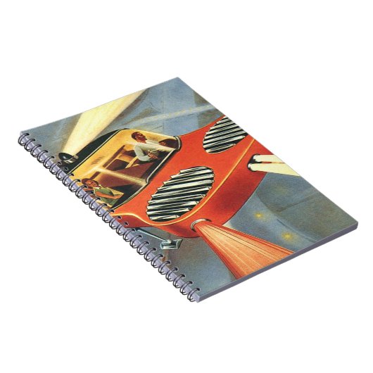 Futuristische Vintage Science Fiction Notizblock (Rechte Seite)