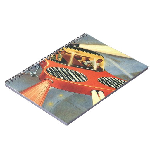 Futuristische Vintage Science Fiction Notizblock (Linke Seite)