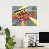 Futuristische Vintage Science Fiction Poster (Heimbüro)