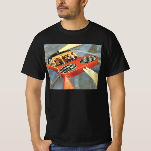 Futuristische Vintage Science Fiction T-Shirt (Vorderseite)