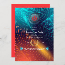 Futuristische Virtual Graduation Party Einladung